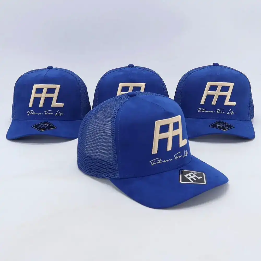 slidePresentation-blue-trucker-cap